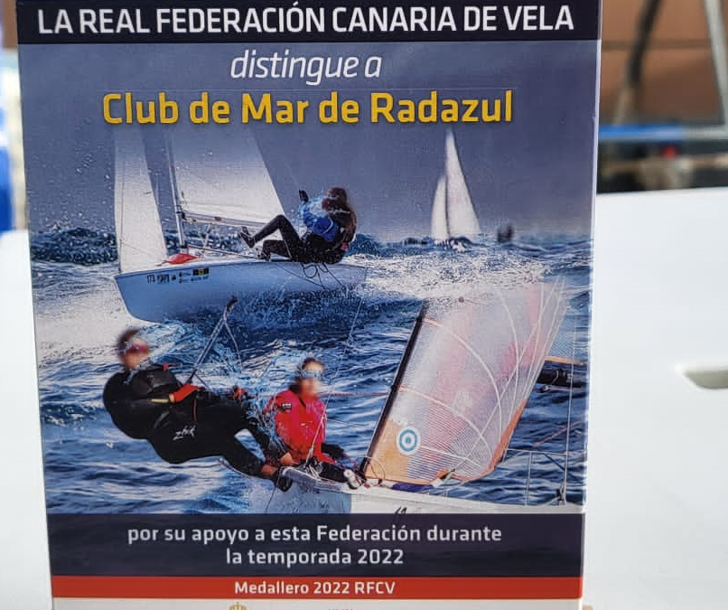 La Real Federación Canaria de Vela distingue al Club de Mar Radazul