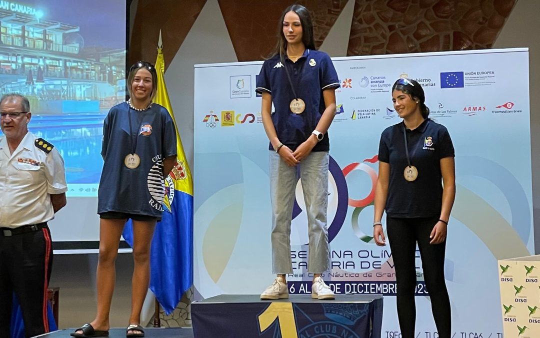 Lucía Barrientos, segunda en ILCA 4 en la Semana Olímpica Canaria de Vela